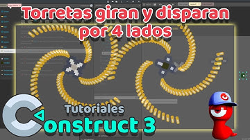 Construct 2/3 ⚡ Crear torretas que giran y disparan por 4 lados ⚡