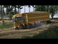 A large truck drives on a difficult road. @#ep11 mudRunner