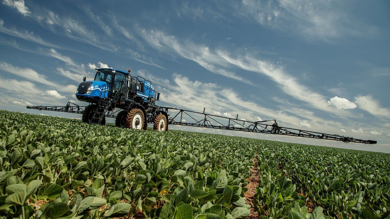 APLICANDO VENENO MANCOZEB - SOJA 25/26 PULVERIZADOR SP3500 NEW HOLLAND - OESTE DA BAHIA 