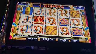 Cleopatra epic win! max bet 60 free spins