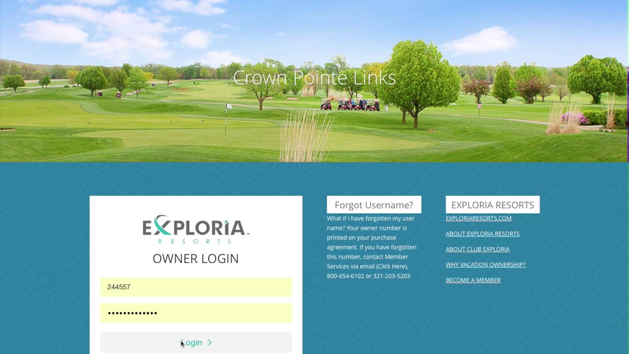 Exploria Extras: How to log-in to the Exploria Resorts Owner Portal -  YouTube