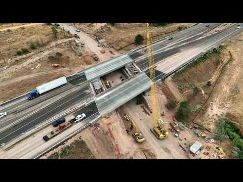 Timelapse: 1.1 million pound bridge slide on I-15