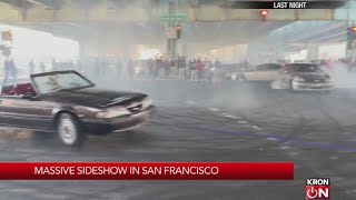Massive sideshow shuts down road in SF
