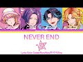 NEVER END - VISTY [Paradox Live (パラライ)] Color Coded Lyrics Rom/Kan/한국어/Eng
