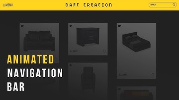 Animated Navigation Bar | CSS - JQUERY Tutorial  2019
