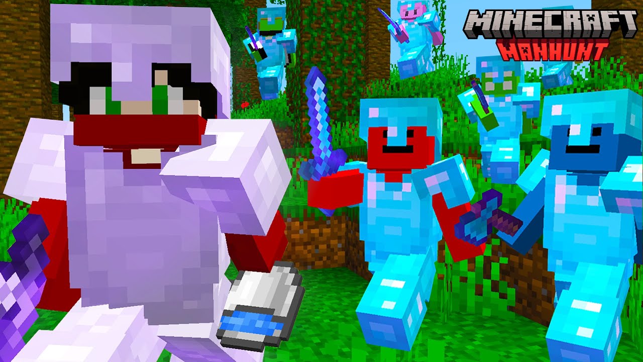 Minecraft Speedrunner VS 6 Hunters REMATCH
