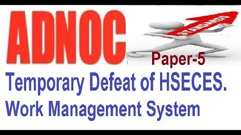 ADNOC STANDARD TEMPORARY DEFEAT OF HSECES WMS-5 #adnoc #safetyfirstlife #dubai #uae #hseengineers