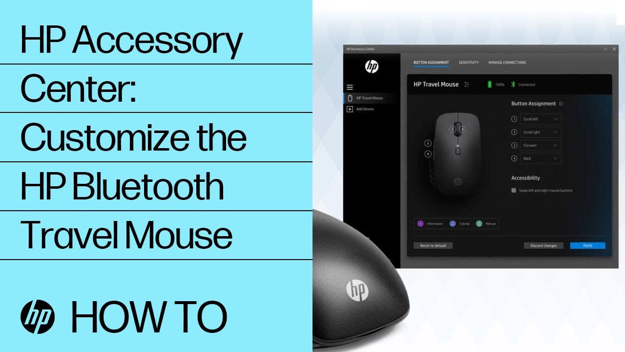 Mouse Setting Travel HP HP® the | up Bluetooth Support PCs HP 10) - 11, (Windows