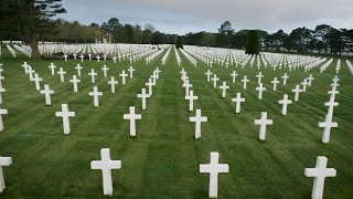 Drone aerials of Normandy beaches where 80th anniversary of D-Day will be marked next month