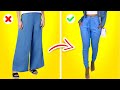 Ideias e Truques Com Calça Jeans | Recycling And Transformation Of Old Pants Calça jeans apertada