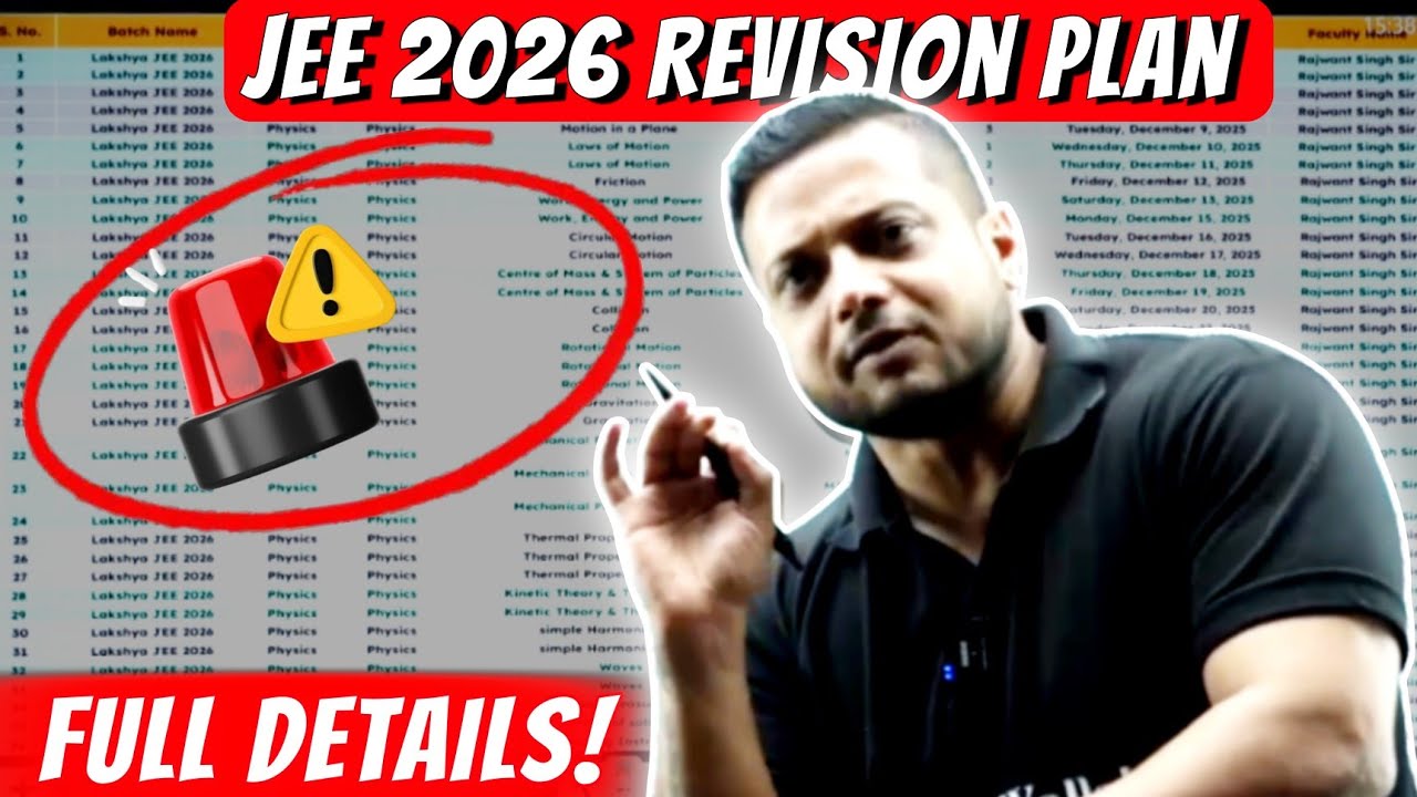 DEC Plan JEE 2026 😲| SERIOUS ASPIRANTS | IIT JEE | Rajwant Sir Motivation | Physicswallah