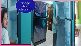 fridge deep cleaning #bengalivlog #indianbloggerbidishakarak #samsung