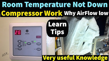 Central AC Room temperature now down compressor work not cooling how repair video practically