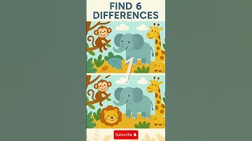 Kids Brain Test! Can You Find All 6🧠🔎?  | Fun Puzzle for Kids #braingames   #kidspuzzles #shorts