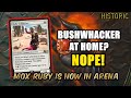 New bushwhacker generates mox ruby strangely enough boros convoke  historic bo3  mtg arena