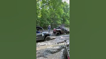 Side by side stuck in the mud! #offroad #polaris #mud #shorts