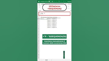 EXCEL TRUCCHI: 🦸‍♂️ La funzione SEQUENZA: liste dinamiche #shorts