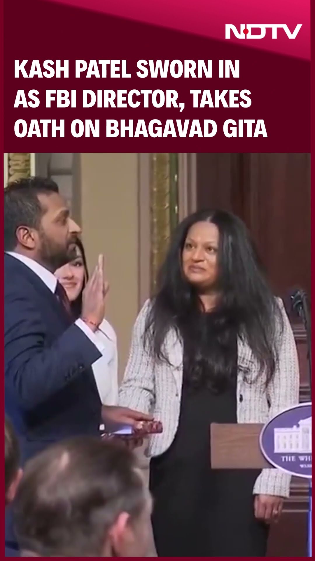 Kash Patel Oath Video | Kash Patel Sworn In As FBI Director, Takes Oath On Bhagavad Gita