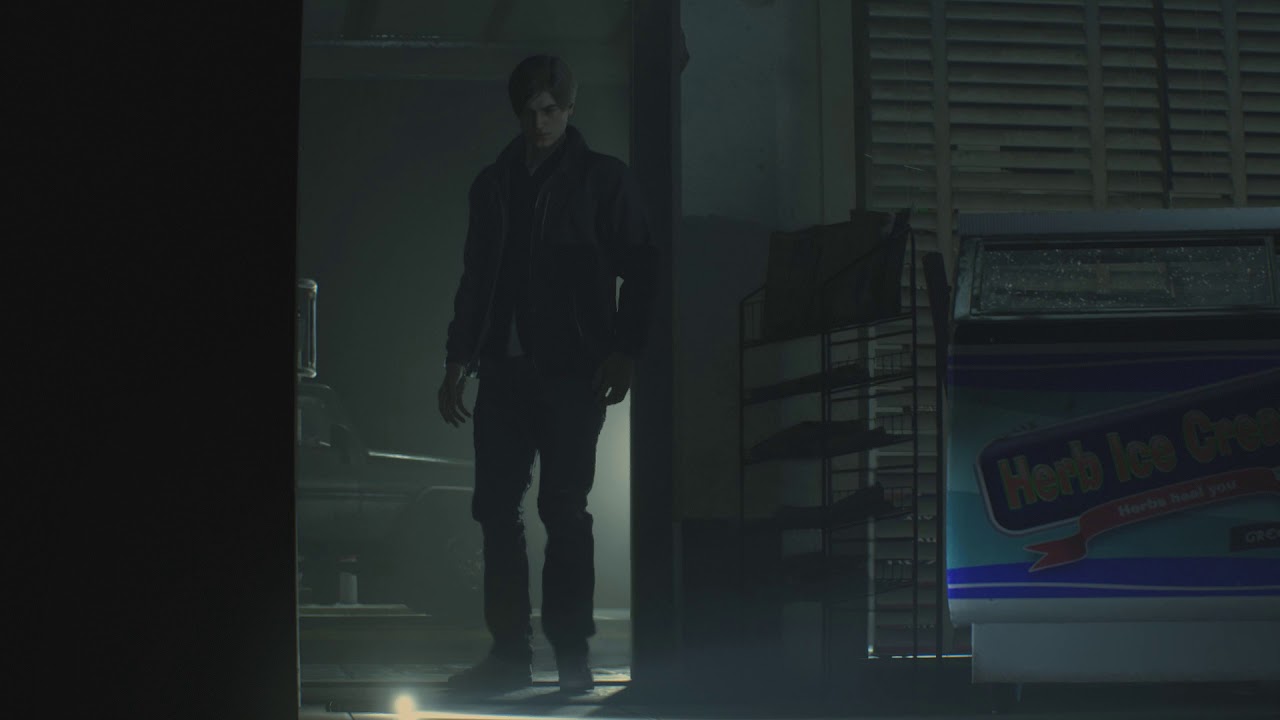 Resident Evil 2 remake all scenes Leon enters the gas station YouTube