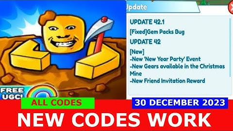 *NEW UPDATE CODES* [🎉Event] Clicker Mining Simulator ROBLOX | ALL CODES | DECEMBER 30, 2023
