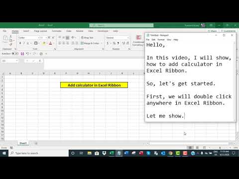 Add calculator in Excel Ribbon - YouTube