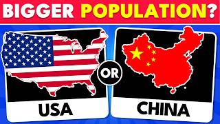 Guess Which Country Has More People | Population Quiz | Geo Quiz screenshot 4