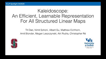 Kaleidoscope: An Efficient, Learnable Representation For All Structured Linear Maps (ICLR 2020)