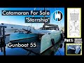 Catamaran For Sale | Gunboat 55 "Starrship" | Walkthrough Part 1 Exterior Features | Staley Weidman