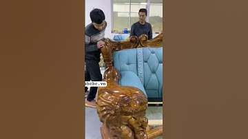 Cận Cảnh Lắp Đặt Bộ Sofa Mun Voi Màu Xanh Nhập Khẩu Siêu Đẹp