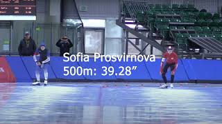 Sofia Prosvirnova (Denmark) 500m: 39.28