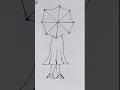 Beautiful girl with her umbrella #trending #art #easydrawing #drawingtutorial #shorts #girldrawing