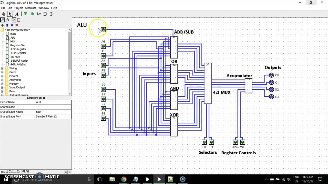 4 Bit Microprocessor Design Using Vhdl 35+ Pages Summary [1.3mb] - Updated 