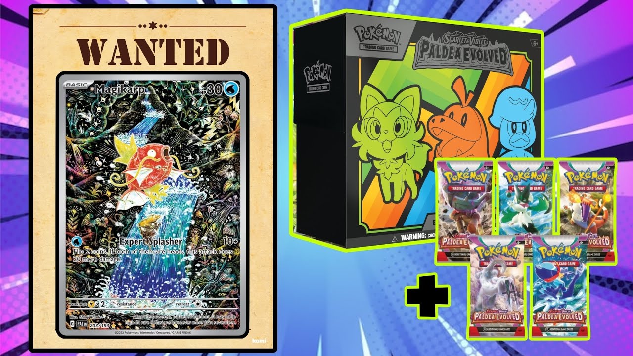 Searching the the $100 Magikarp Illustration Rare from Paldea Evolved Searching the the $100 Magikarp Illustration Rare from Paldea Evolved