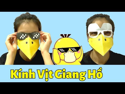Cách Gấp Kính Vịt Vàng Giang Hồ Bằng Giấy - Paper Duck Glasses