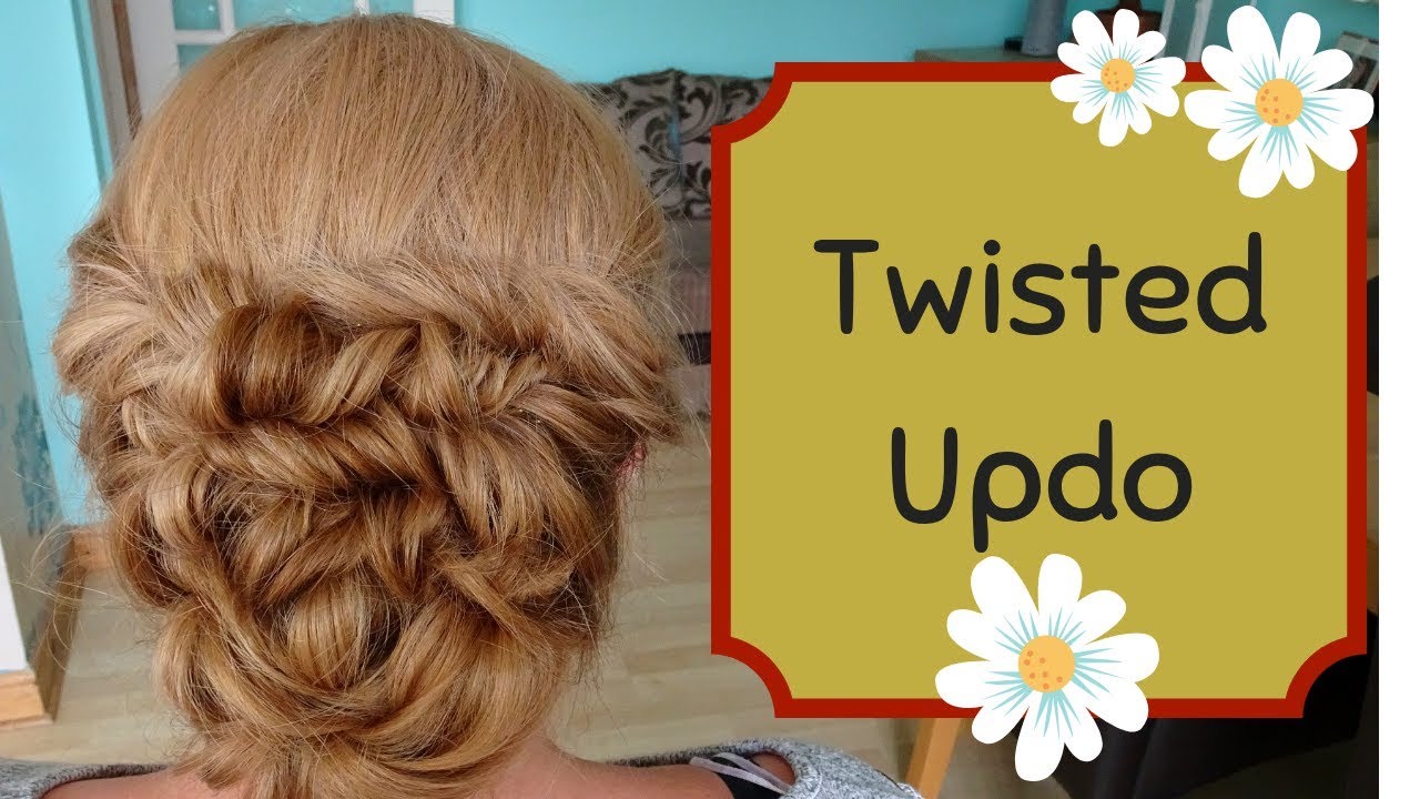 Quick Twisted Updo Hairstyle Wedding Prom Bride Bridesmaid Youtube