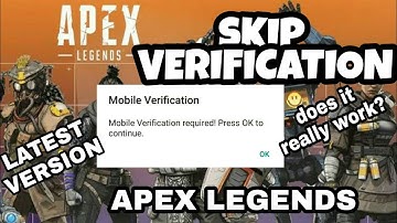 How to skip verification of apex legends mobile||must watch||does it work?