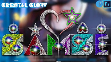 glass font editing crystal glowing glass font name editing in Pixellab PS touch