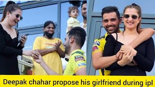 Deepak chahar propose his girlfriend during ipl match, cskvspk ipl 2021 #deepakchahar