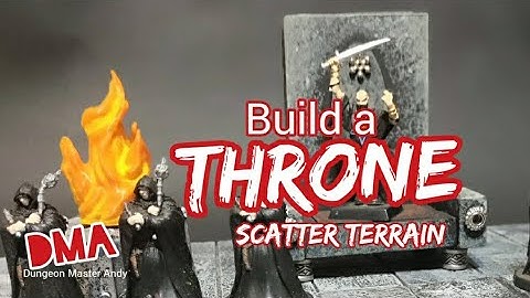 Throne - scatter terrain for tabletop RPG & war games watch DM Andy build a throne out of Jenga