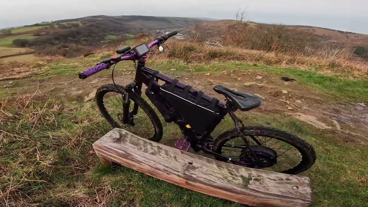 E-MTB 72v 3000w, wet mountain ride