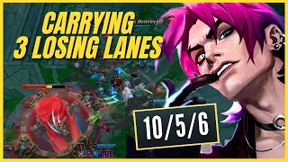 (KAYN GUIDE) HOW TO CARRY TRIPLE LOSING LANES WITH KAYN! - League of Legends