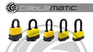 Security padlock rectangular steel with bayonette 40mm - Cablematic