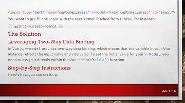 How to Set a Value in a v-model Input with Laravel and Vue.js