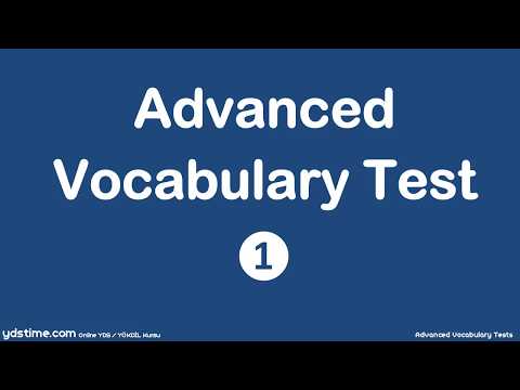 YDS/YÖKDİL/YDT için İleri Seviye Kelime Testleri - 01 (Advanced Voc. Test 01/01)