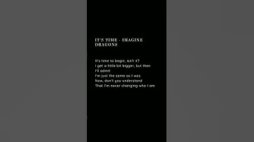 Thumbnail of It's Time - Imagine Dragons #lyrics