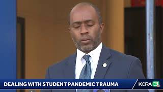 State Superintendent of Public Instruction Tony Thurmond is talking about a plan for fighting COV…