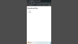 Unordered list in html #html #list #viral