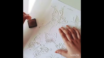 Simple technique using inkpad on stencil