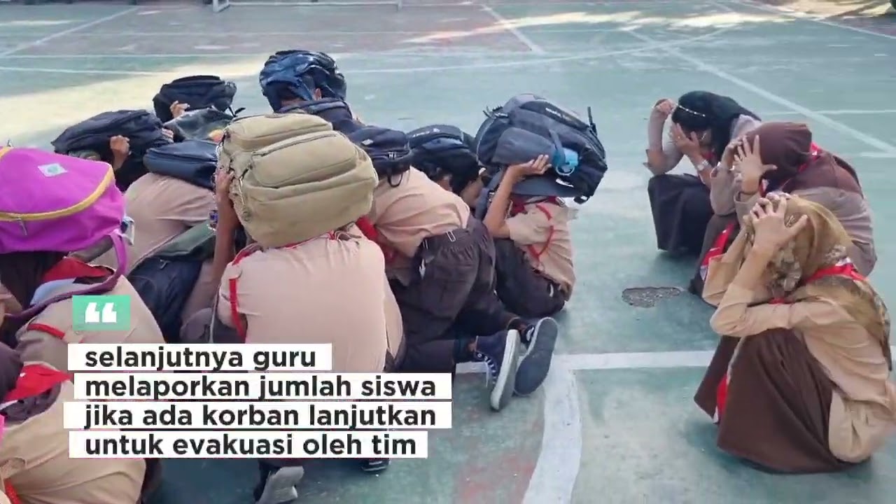 Simulasi gempa SDN Ciracas 13