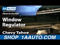 How to Replace Window Regulator 1995-2000 Chevy Tahoe